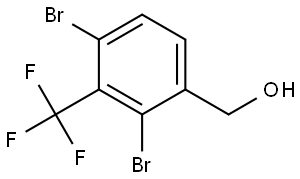 2,4-Dibromo-3-(trifluoromethyl)benzenemethanol Structure