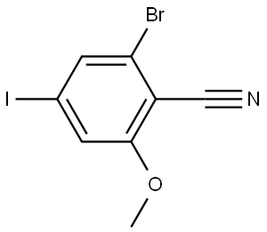 2-Bromo-4-iodo-6-methoxybenzonitrile Structure