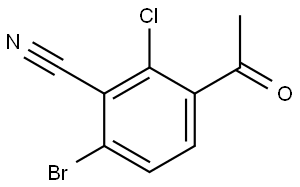 3-Acetyl-6-bromo-2-chlorobenzonitrile Structure