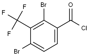 2,4-Dibromo-3-(trifluoromethyl)benzoyl chloride Structure