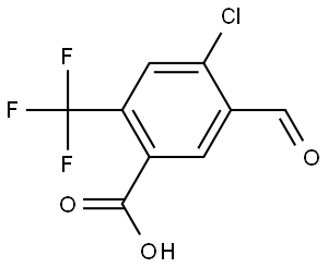 4-Chloro-5-formyl-2-(trifluoromethyl)benzoic acid Structure