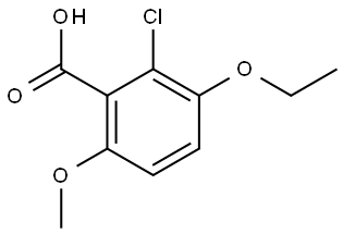 2-chloro-3-ethoxy-6-methoxybenzoic acid Structure