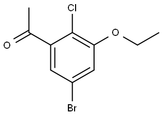 1-(5-Bromo-2-chloro-3-ethoxyphenyl)ethanone Structure