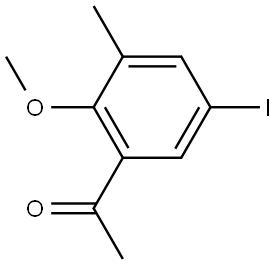 1-(5-Iodo-2-methoxy-3-methyl-phenyl)-ethanone Structure