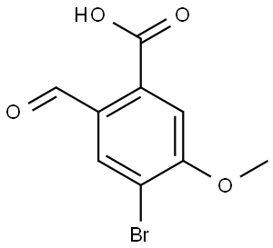 4-Bromo-2-formyl-5-methoxybenzoic acid Structure