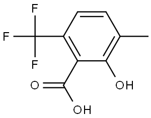 2-Hydroxy-3-methyl-6-(trifluoromethyl)benzoic acid Structure