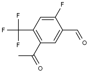 5-Acetyl-2-fluoro-4-(trifluoromethyl)benzaldehyde Structure