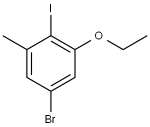 5-bromo-1-ethoxy-2-iodo-3-methylbenzene Structure