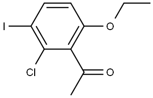 1-(2-Chloro-6-ethoxy-3-iodophenyl)ethanone Structure