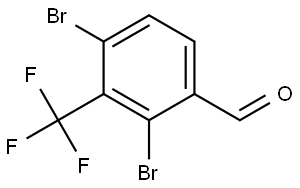 2,4-Dibromo-3-(trifluoromethyl)benzaldehyde Structure