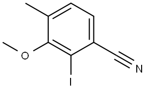 2-Iodo-3-methoxy-4-methylbenzonitrile Structure