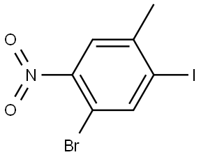 1-bromo-5-iodo-4-methyl-2-nitrobenzene Structure