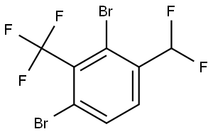 1,3-Dibromo-4-(difluoromethyl)-2-(trifluoromethyl)benzene Structure