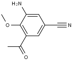 3-Acetyl-5-amino-4-methoxy-benzonitrile Structure