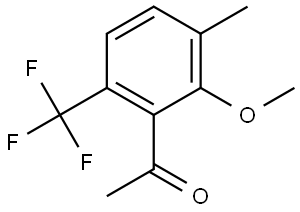 1-[2-Methoxy-3-methyl-6-(trifluoromethyl)phenyl]ethanone Structure