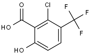 2-Chloro-6-hydroxy-3-(trifluoromethyl)benzoic acid Structure