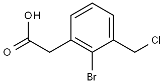 2-(2-bromo-3-(chloromethyl)phenyl)acetic acid Structure