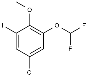 5-Chloro-1-(difluoromethoxy)-3-iodo-2-methoxybenzene Structure