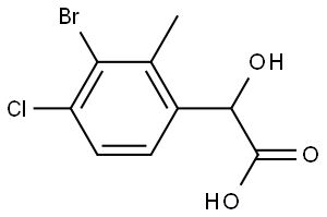 3-Bromo-4-chloro-α-hydroxy-2-methylbenzeneacetic acid Structure