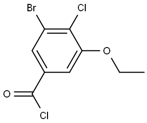 3-Bromo-4-chloro-5-ethoxybenzoyl chloride Structure