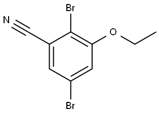 2,5-Dibromo-3-ethoxybenzonitrile Structure