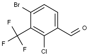 4-Bromo-2-chloro-3-(trifluoromethyl)benzaldehyde Structure