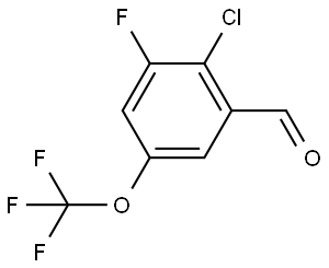 2-Chloro-3-fluoro-5-(trifluoromethoxy)benzaldehyde 구조식 이미지