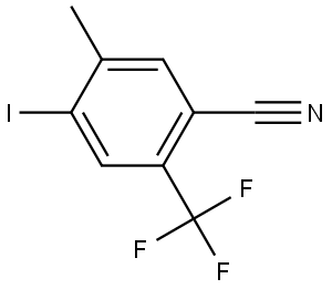 4-Iodo-5-methyl-2-(trifluoromethyl)benzonitrile Structure