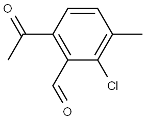 6-acetyl-2-chloro-3-methylbenzaldehyde Structure