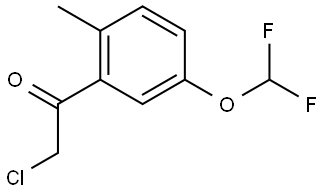 2-Chloro-1-[5-(difluoromethoxy)-2-methylphenyl]ethanone Structure