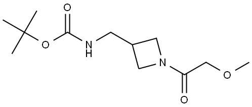 tert-butyl ((1-(2-methoxyacetyl)azetidin-3-yl)methyl)carbamate Structure