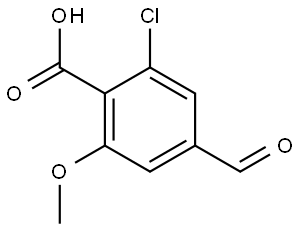 2-Chloro-4-formyl-6-methoxybenzoic acid Structure