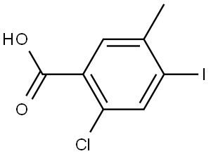 2-Chloro-4-iodo-5-methylbenzoic acid Structure