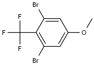 1,3-Dibromo-5-methoxy-2-(trifluoromethyl)benzene Structure