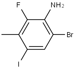 6-Bromo-2-fluoro-4-iodo-3-methylbenzenamine Structure