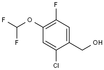 (2-chloro-4-(difluoromethoxy)-5-fluorophenyl)methanol Structure