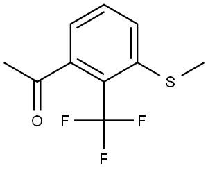 1-[3-(Methylthio)-2-(trifluoromethyl)phenyl]ethanone Structure