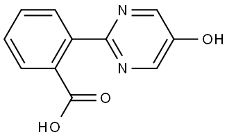 Benzoic acid, 2-(5-hydroxy-2-pyrimidinyl)- Structure