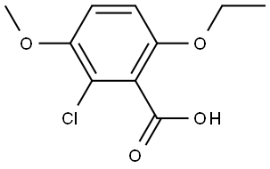 2-Chloro-6-ethoxy-3-methoxybenzoic acid Structure