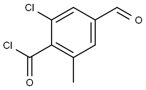 2-Chloro-4-formyl-6-methylbenzoyl chloride Structure