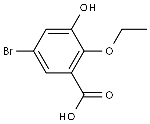 5-Bromo-2-ethoxy-3-hydroxybenzoic acid Structure