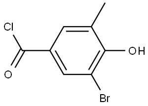 3-Bromo-4-hydroxy-5-methylbenzoyl chloride Structure