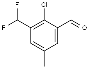 2-chloro-3-(difluoromethyl)-5-methylbenzaldehyde Structure