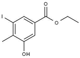 ethyl 3-hydroxy-5-iodo-4-methylbenzoate Structure