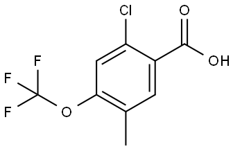 2-Chloro-5-methyl-4-(trifluoromethoxy)benzoic acid Structure