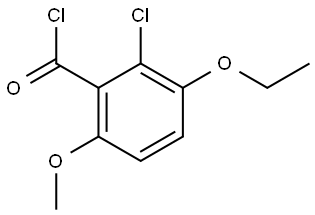 2-Chloro-3-ethoxy-6-methoxybenzoyl chloride Structure