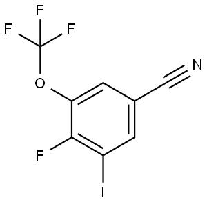 4-Fluoro-3-iodo-5-(trifluoromethoxy)benzonitrile Structure