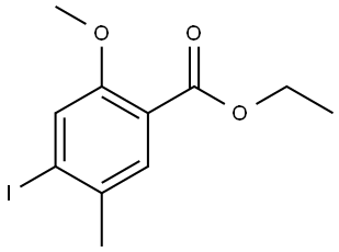 Ethyl 4-iodo-2-methoxy-5-methylbenzoate Structure