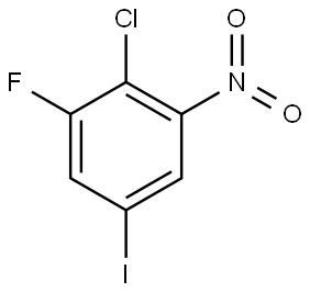 2-chloro-1-fluoro-5-iodo-3-nitrobenzene Structure