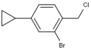 2-Bromo-1-(chloromethyl)-4-cyclopropylbenzene Structure